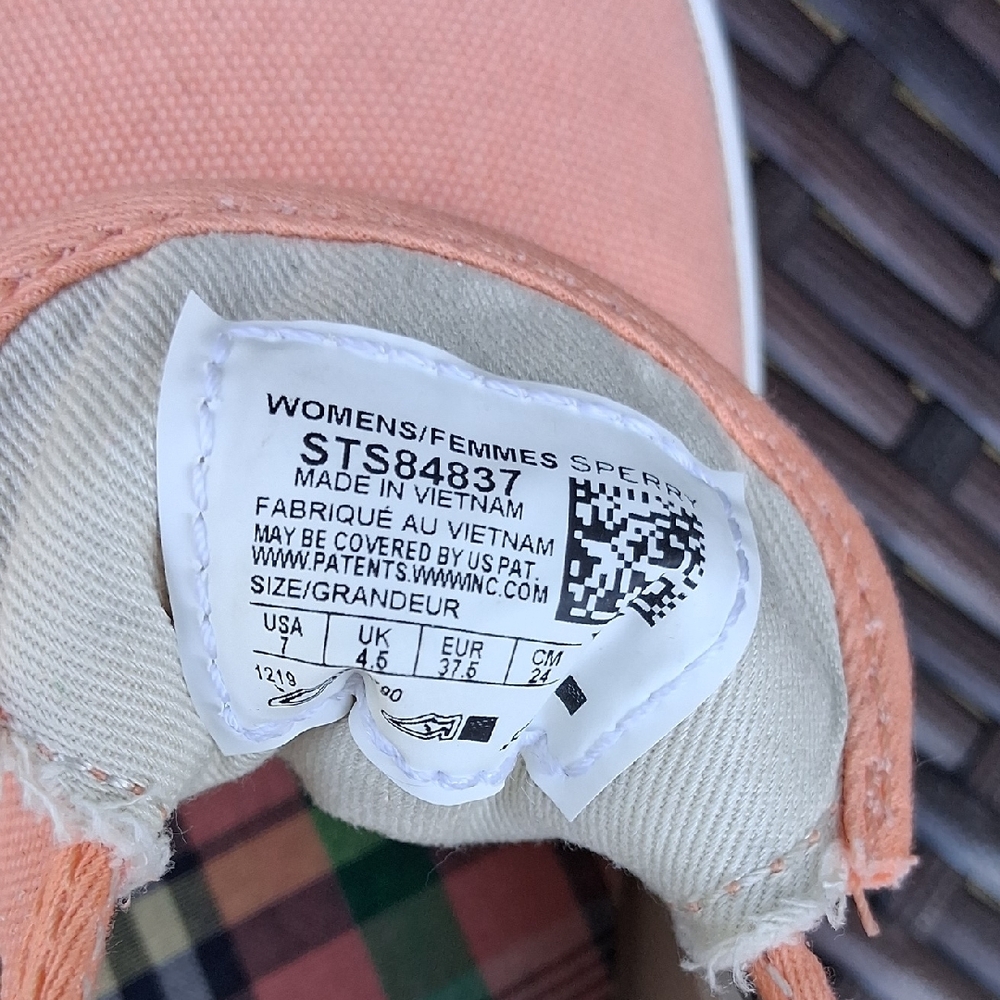 Sperry Women's Peach Slip-On Sneakers - Picture 8 of 8